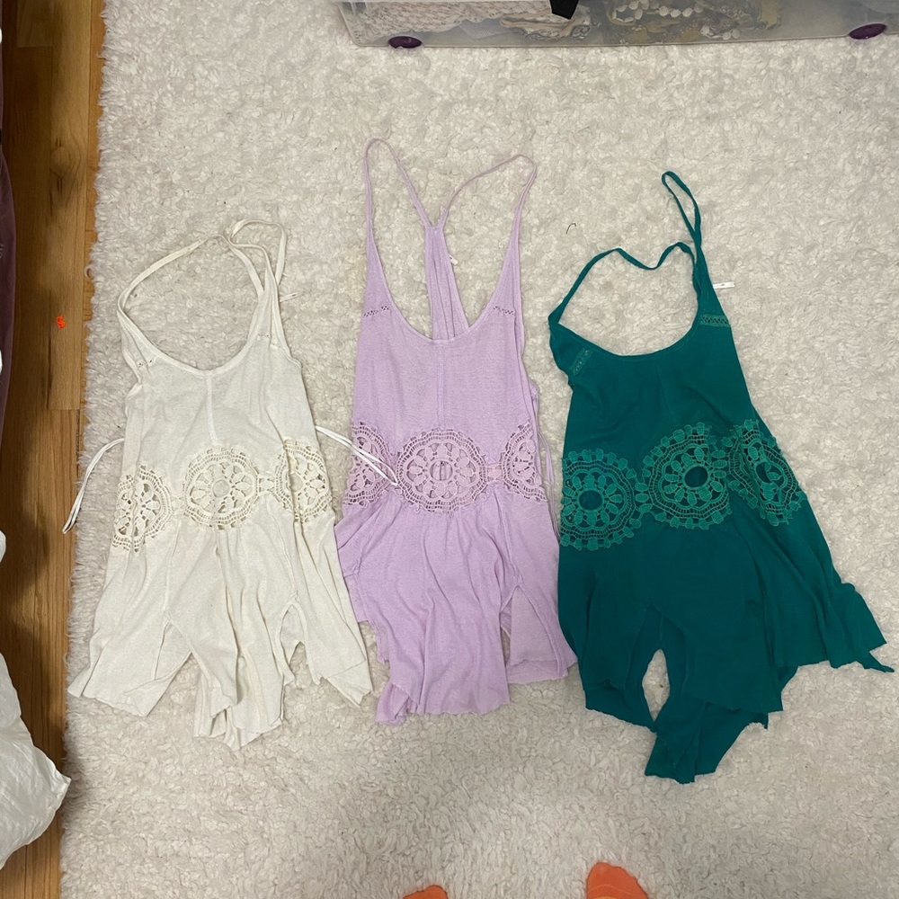 Free people crochet tank tops bundle